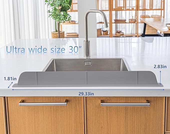 30 inch Premium Kitchen Sink Silicone Water Splash Guard SIZE UPGRADE 30" and - Image 7
