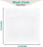 Towel and Linen Mart 100% Cotton- Wash Cloth Set -Pack of 4, Quick Dry - Image 7