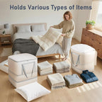 DIMJ Comforter Storage Bag - 120L Large Blanket Storage Compression Bags - Image 6