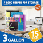 3 Gallon Extra Large Zipper Bag, 16” x 18”, 2mil Thick - Image 2