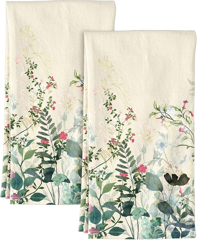 Flour Sack Kitchen Towels Set of 2-18x26 Cotton Dish Towels by MissAdola