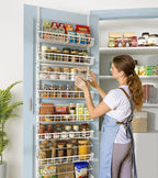 Over The Door Pantry Organizer, Wall Mount Spice Rack, Pantry Hanging Storage - Image 3