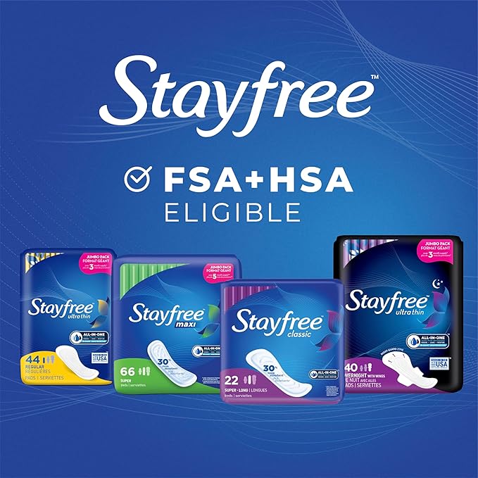 Stayfree Maxi Pads for Women, Super - Image 10