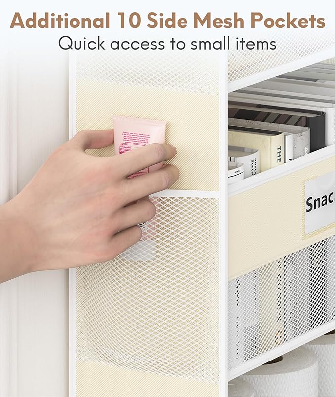Over The Door Organizer Hanging, 2 Pack 5 Shelf Behind The Doors Storage - Image 4