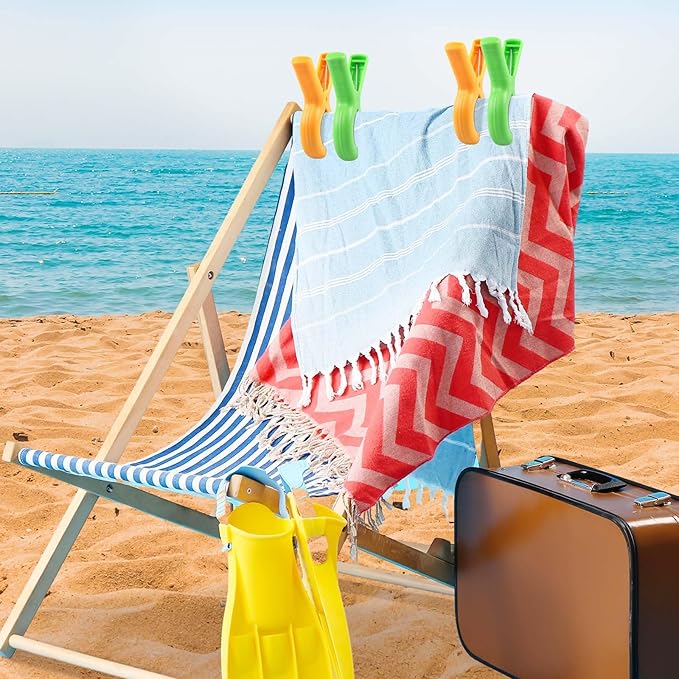 8 Pcs Beach Towel Clips for Beach Chairs, Towel Holder for Beach Chair Pool - Image 4