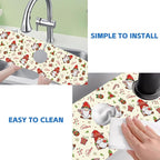 Christmas Santa Claus Kitchen Sink Splash Guard Mat Absorbent Fast Drying Mat - Image 5