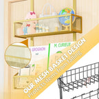 Over The Door Hooks Organizer, Coat Rack Over The Door Storage Hanger Towel Rack - Image 6