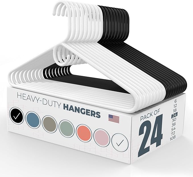 Neaties Heavy Duty Clothes Hangers 20 Pack – Made in The USA – 8lb Capacity by NeatiesHangers
