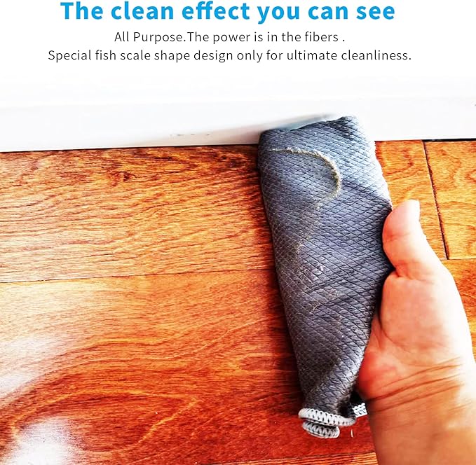 Fish Scale Streak Free Magic Glass Window Car Mirror Microfiber Cleaning Cloth - Image 8