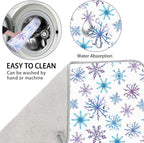Whaline Winter Snowflake Dish Drying Mat 18 x 24 Inch Extra Large Christmas - Image 4