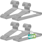 Wire Hangers 40 Pack, Heavy Duty, Space Saving, Stainless Steel, 16.5inches by BGRQRIQ