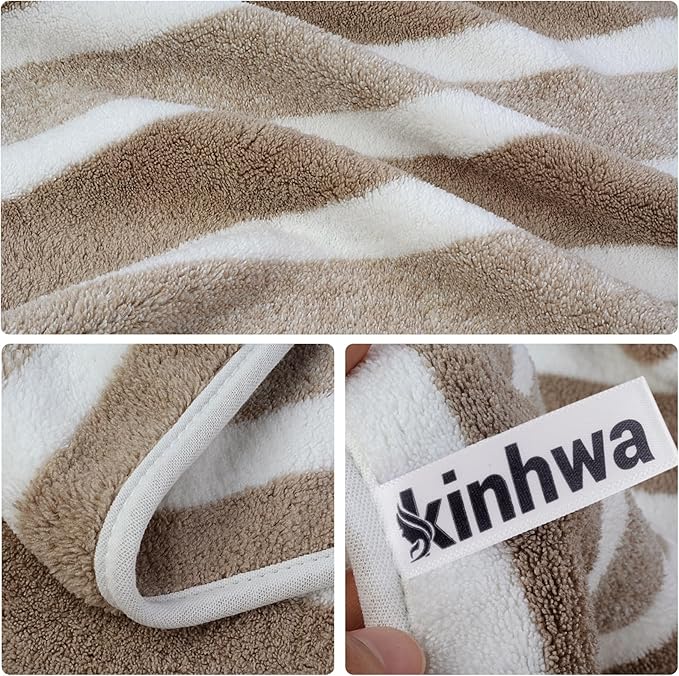 KinHwa Microfiber Hand Towels for Bathroom Soft and Absorbent Face Towels Brown - Image 4