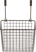 Spectrum Large Over Cabinet Door Organizer Bronze Wire Storage Basket - Image 2