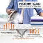 Ironing Board Cover and Pad 15"x54" Extra Thick Natural Cotton, Scorch and - Image 6