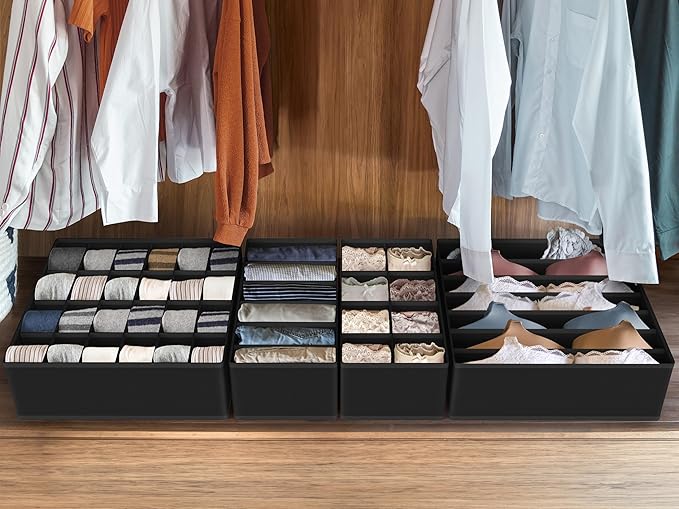 Simple Houseware Closet Underwear Organizer Drawer Divider Assorted 7 Pieces - Image 7