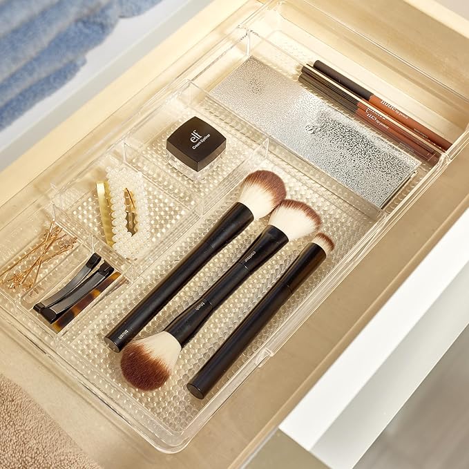 iDesign Expandable Vanity Drawer Organizer, The Clarity Collection – 11.25” to - Image 4