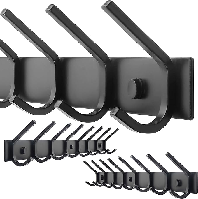 WEBI Coat Rack Wall Mounted, 24 Inch 8 Hooks by WEBI