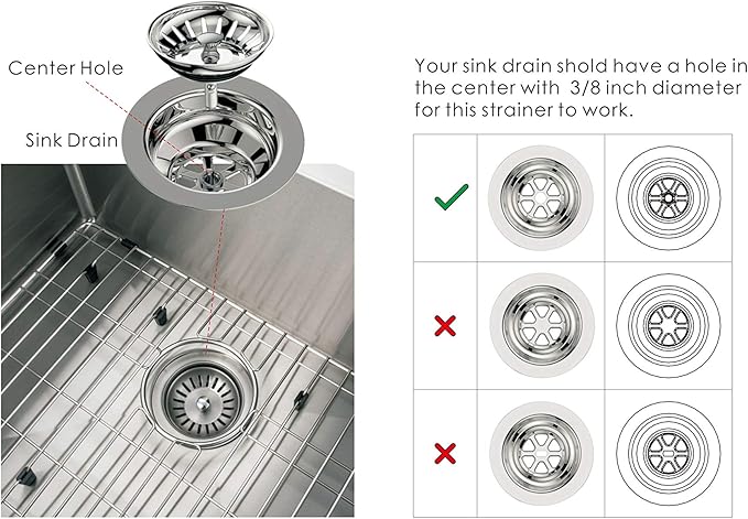 KANARY Stainless Steel Kitchen Sink Strainer Basket-Replacement - Image 5