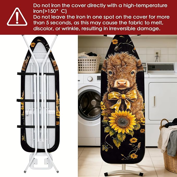 Nuxovilar Ironing Board Cover Needle Cotton 15x54 Inches | Ironing Board Cover - Image 6