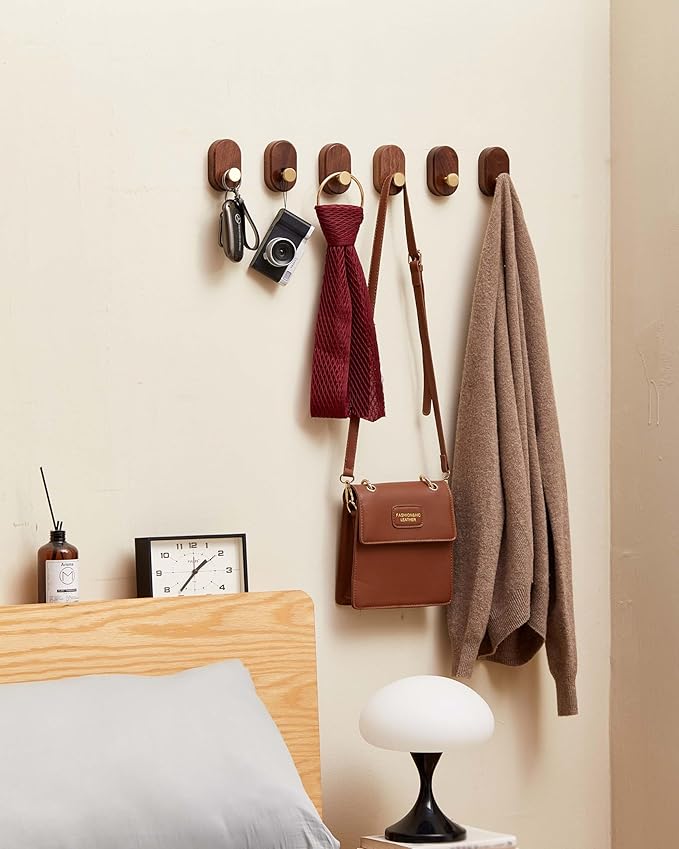 Wood Coat Hooks Wall Mount - Image 6