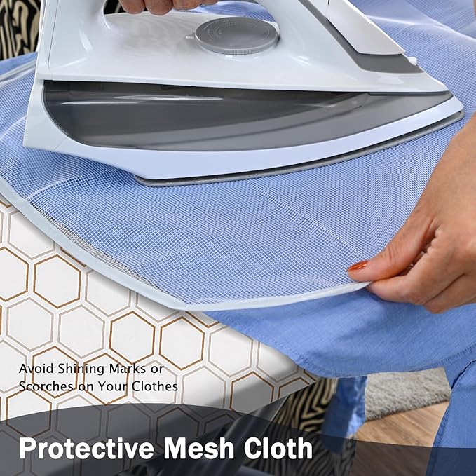SheeChung Ironing Board Cover and Pad 15"x49", Cotton Cover and Thick Padding - Image 6