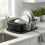Tribello Sink Dish Drying Rack, Heavy Duty Hard Plastic Drying Rack, Dish - Image 2