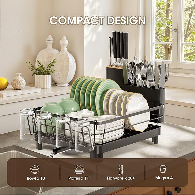 Runnatal Dish Drying Rack, Stainless Steel Dish Rack - Image 3