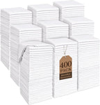 White Washcloths Bulk 400 Pack, Highly Absorbent & Quick Drying Face Towels by TEAWOO