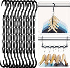 HOUSE DAY Space Saving Hanger 20 Pack Sturdy Black Magic Hangers by HOUSEDAY