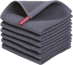 Homaxy 100% Cotton Waffle Weave Kitchen Dish Cloths, Ultra Soft Absorbent Quick by Homaxy