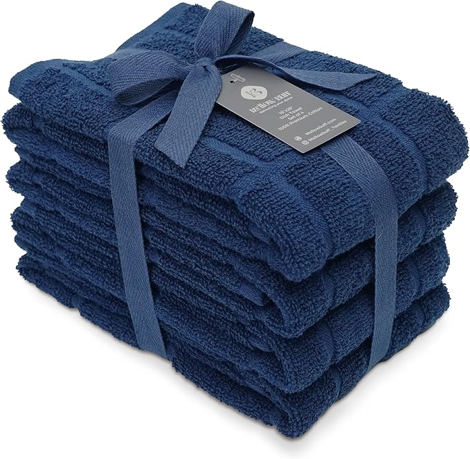100% Cotton Terry Dish Towels for Kitchen, 4 Pack Plain, 16 x26 Inches by Ecotribe