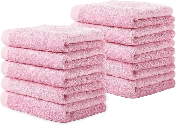 Yoofoss Washcloths Towel Set 10 Pack Baby Rayon Derived from Bamboo Wash Cloth by YOOFOSS
