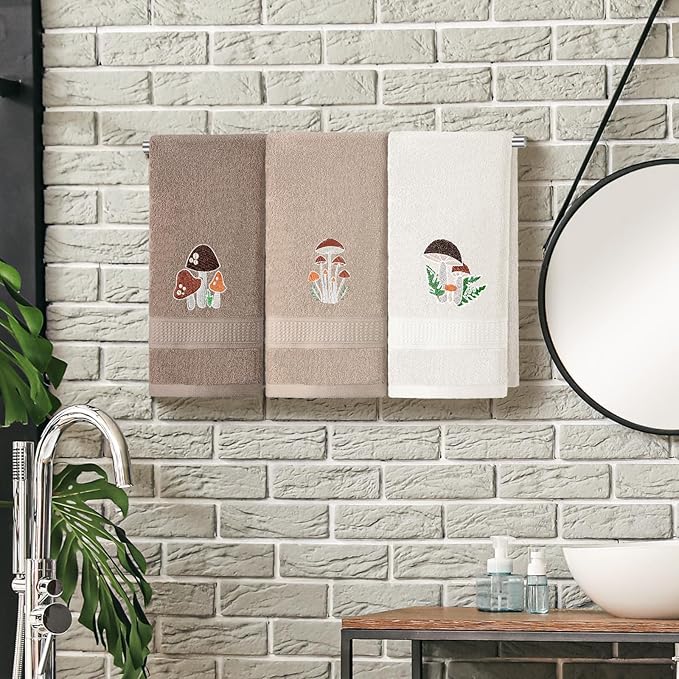 3 Pcs Mushroom Decorative Hand Towels - Image 3