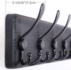 WEBI Rustic Coat Rack Wall Mount, Wood Coat Hooks Wall Mounted Coat Hanger - Image 5
