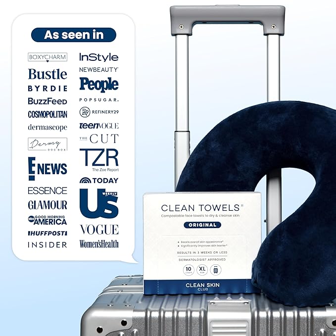Clean Skin Club Clean Towels XL®, Travel Pack 100% USDA Biobased Disposable - Image 10