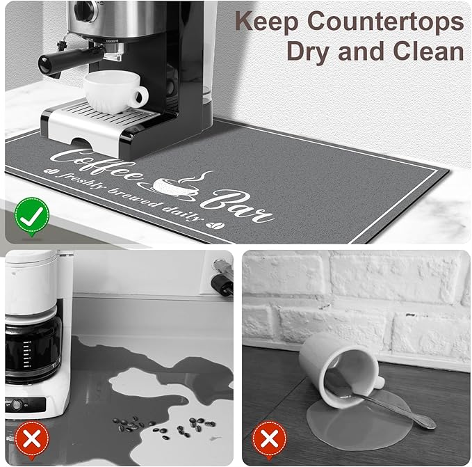 Absorbent Coffee Mat, Fashion Dish Drying Mat - Image 5