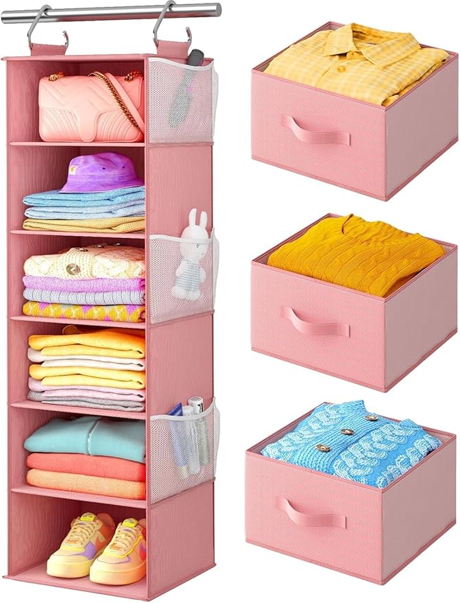 Pipishell Hanging Closet Organizer 6-Shelf, Hanging Shelves - Image 8