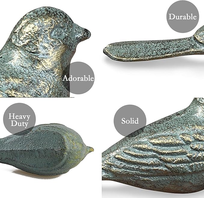 Door Stopper Security Floor Decorative Cute Bird Heavy Duty Cast Iron Door Stop - Image 4