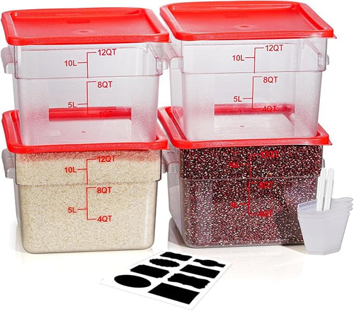 12 Quarts Sous Vide Container: 8 PCS Commercial Food Storage Containers by SVKLHY