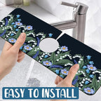Blooming Lilies Kitchen Sink Splash Guard Faucet Mat Valley Lilies Flowers - Image 5