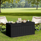 JUMMICO 78 Gallon Outdoor Deck Box Large Resin Storage Box for Patio Furniture Cushions and Garden Tools (Black) - Image 7