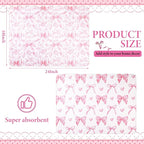 2 Pcs Large Coquette Pink Bow Dish Drying Mat Large - Image 2