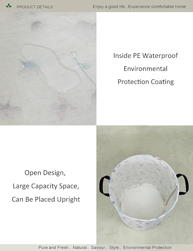 Round waterproof laundry basket, laundry Hampers - Image 4