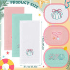3 Pack Seashell Bow Coastal Hand Towels - Image 3