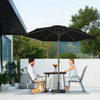 JEAREY 7.5FT Patio Umbrella Market Table Umbrella with 6 Sturdy Ribs, Push Button Tilt/Crank Outdoor Umbrella for Garden, Deck, Backyard, Pool, Black - Image 6