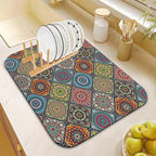 Dish Drying Mat for Kitchen Counter 18x24 Inch, Super Absorbent Dish Drainer Mat - Image 2