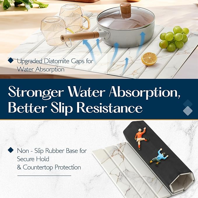 Large Stone Drying Mat for Kitchen Counter - Image 3