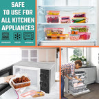 38 Pcs Large Food storage containers-85 oz to Small Container Stackable Kitchen - Image 5