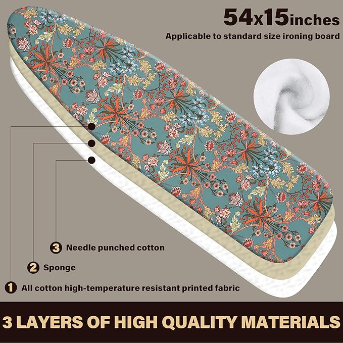 caius Easy Installation 15x54 Ironing Board Cover and Pad - Image 2