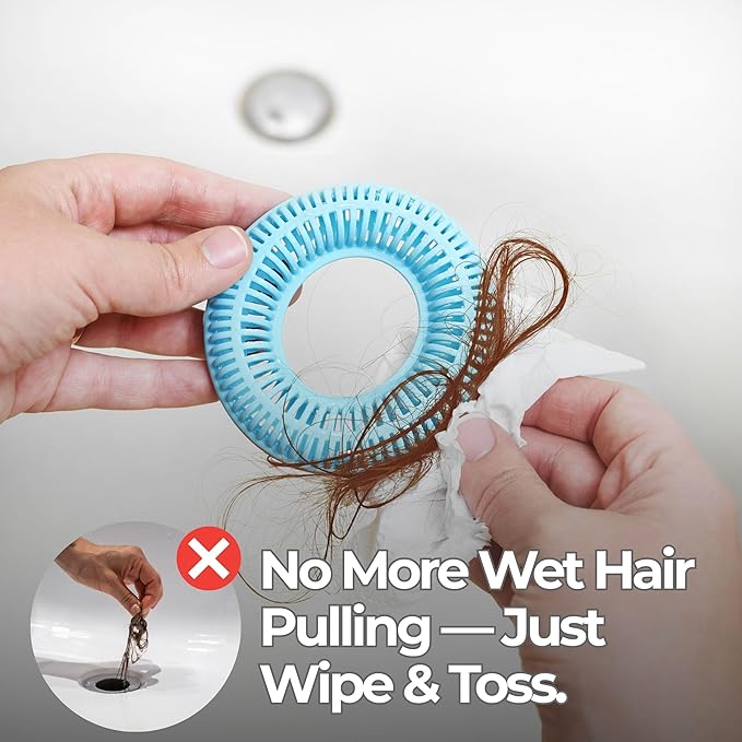 Hair Catcher for Shower Drain & Bathtub – TubRing Pop-Up Drain Protector & - Image 3